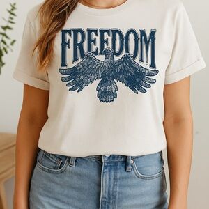 Freedom Graphic Tee - Cream
